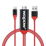 Lightning to HDMI, cable 6.6FT, 1080P HDMI Video AV Cable Connector Conversion Same Screen Device HDTV Adapter for iPhone 7/6/5 Series, Pad Air/mini/Pro, Pod touch(5th Generation)