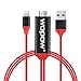 Lightning to HDMI, cable 6.6FT, 1080P HDMI Video AV Cable Connector Conversion Same Screen Device HDTV Adapter for iPhone 7/6/5 Series, Pad Air/mini/Pro, Pod touch(5th Generation)