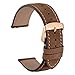 WOCCI Suede Vintage Leather Watch Band with Rose Gold Buckle, Quick Release Strap, Width (18mm 20mm 22mm)