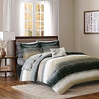 Madison Park MPE10-166 Essentials Saben Complete Bed and Sheet Set King Taupe