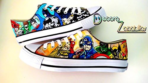 Superhero Marvel Dc custom canvas shoes handpainted, sneakers low tops shoes - Christmas gift - Black Friday - Gifts for her - Gifts for her