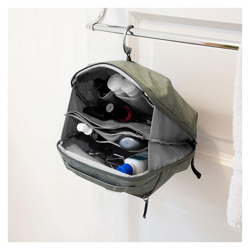 Peak Design Wash Pouch, Sage, Weatherproof Travel Toiletry Bag, Upright or Hanging Dopp Kit with Pockets, Magnetic Toothbrush Pocket, Wide UltraZip Opening, Toiletry Bag for Men and Women