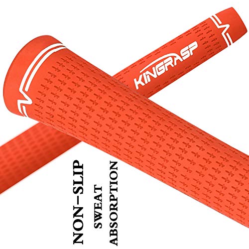 KINGRASP Golf Grips, Standard/Mid Size 5 Colors for Choice, Rubber Golf