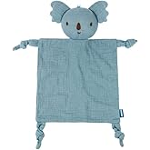 Organic Cotton Muslin Lovey Blanket, Organic Cotton Muslin Kara Security Blanket Soft & Breathable Lovie Baby Gifts for Boys and Girls