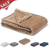 Fuzzy blanket or fluffy blanket for baby girl or boy, soft warm cozy coral fleece toddler, infant or newborn receiving blanket for crib, stroller, travel, outdoor, decorative (28 x 40 in, Coffee)