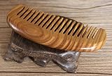 Nature Therapy Green Sandalwood Comb, 12cm Half Moon, Anti Static, Handmade view 4