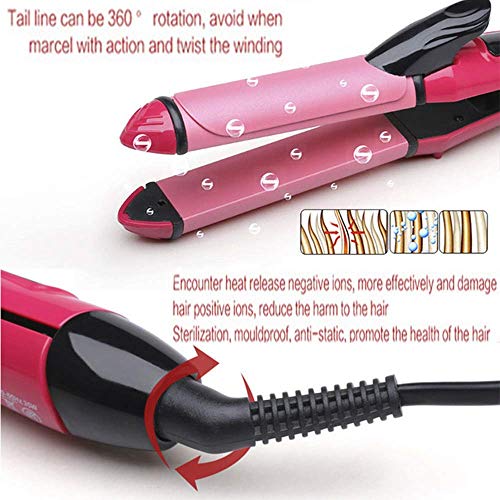 TECHICON 2 In 1 Hair Straightener And Curler For Women With Ceramic Plate | Hair Straightener And Curler Combo (Pink) 4 TECHICON 2 In 1 Hair Straightener And Curler For Women With Ceramic Plate | Hair Straightener And Curler Combo (Pink) - Image 4