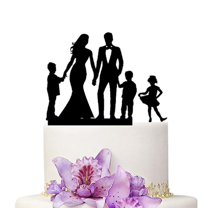 Yami Cocu Wedding Cake Topper Mom And Dad With 3 Children Family