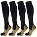 4 Pairs of Ontel Copper-Infused Anti-Fatigue Compression Knee-High Health Socks, For Men & Women Small Medium