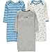 Wan-A-Beez Baby Boys and Girls Long Sleeve Baby Gown - Multi Pack