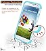 Galaxy S4 Glitter Case for Girls Women Kids, NageBee Sparkle Bling Studded Rhinestone Diamond Shockproof Hybrid Cover Cute Case for Samsung Galaxy S4 -Wave