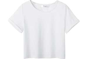 Arshiner Girls Crop Tops Short Sleeve Tie Dye Summer T Shirt Crewneck Rolled Cuffs Fashion Shirts Tee