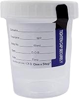One Step 120mL Urine Sample Collection Cups with Screw Lids - Pack of 10 view 3