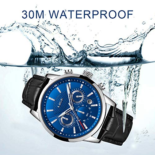 LIGE-Relojes-Hombre-Moda-Deportes-Analogicos-Cuarzo-Relojes-Azul-Relojes-Hombre-Impermeable-Militar-Cronografo-Relojes