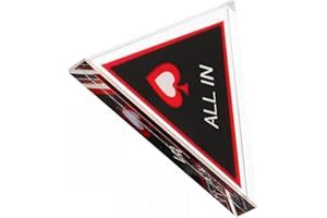 CIYODO All-in Poker Game Tokens Button Heart Design Double Layer Card Marker for Poker