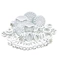 Umiwe(TM) Cake Jelly Candy Marzipan Fondant Torte Kuchen Baking Mold Set (White, Set of 33 Pcs) With Umiwe Accessory