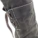 Blivener Women's Winter Back Lace Up Boot Mid Calf Snow Boots Grey US 8.5