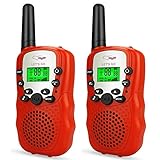 Friday Kids Walkie Talkies Boys Girls, Best Christmas Top Toys for 3-12 Year Old Girls Gifts for Girls Age 5-10 Fun New Party Toys Stocking Stuffer for Girls Toddlers Kids Halloween Red FDUSWT04