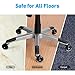 Office Chair Caster Wheels (Set of 5)，SLYPNOS Heavy Duty Replacement PU Chair Wheels, Protect All Floors with Standard Stem Diameter