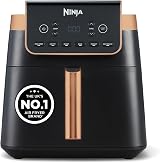 Ninja Air Fryer MAX PRO 6.2L AF180UKCP Black Copper | 6 Functions, Large Square