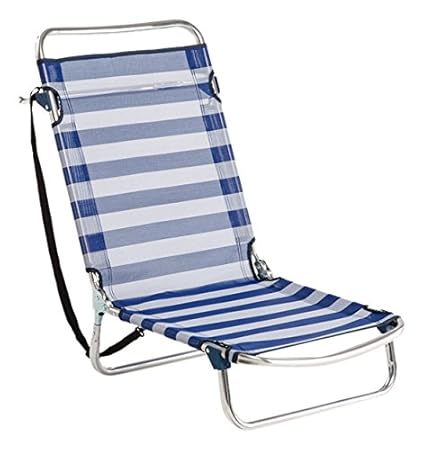 Manufacturas Alco 660ALF-0056 Strandstuhl, 66 x 51 x 10,5 cm, Blau und Weiß