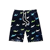 TGD Men's and Boys Shorts Swim Trunks Quick Dry Beach Shorts with Pockets for Surfing Running Swimming Watershort (2XL, Navy(FBA))