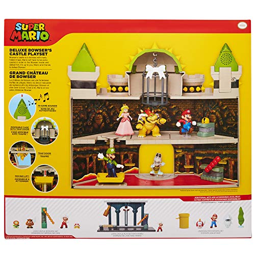 Super Mario Nintendo Deluxe Bowser's Castle Playset with 2.5