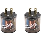 LDMINDA Universal 2PCS 12V 2 Pin Electronic LED Flasher Relay Turn Signal Light Blinker