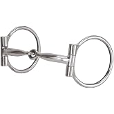 Weaver Equine All Purpose Sweet Iron Offset Dee Ring Snaffle Bit with Copper Inlays, 5"