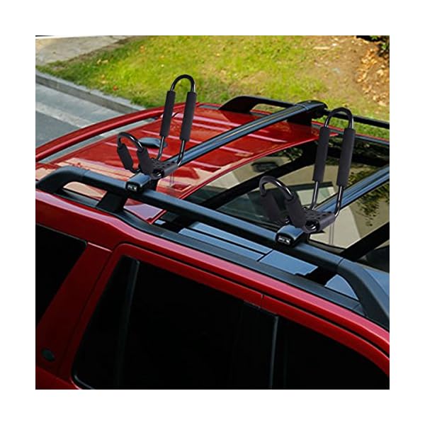 Goplus-2-Pair-Canoe-Boat-Kayak-Carrier-Car-SUV-Truck-Roof-Top-Mount-J-Cross-Bar