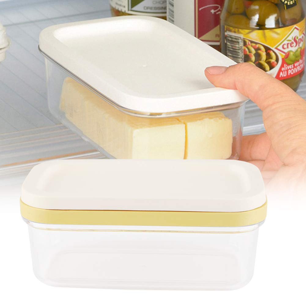 Leftwei Butter Cutter Box, Butter Dish with Lid and Cutter, Plastic Butter Keeper Container Case for Countertop or Fridge