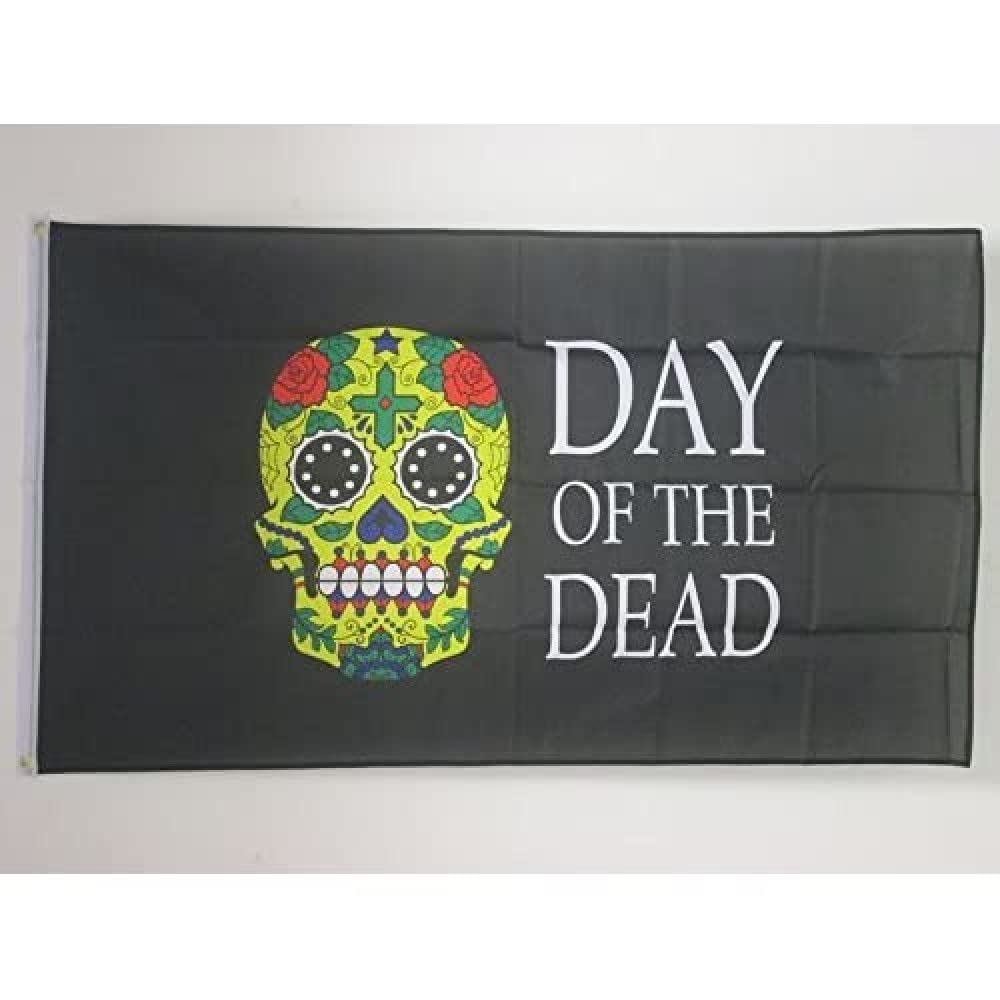 AZ FLAG - Pirate Day Of The Dead Flag - 3x5 Ft - 100D Polyester Pirates Banner with Two Metal Grommets - Fade Resistant - Vivid Colors - 3' x 5' Feet - 150x90 Cm