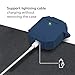 AirPods Case Accessories Kit [Front LED Visible], GMYLE Silicone Heavy Duty Armor Protective Shockproof Airpod Cover Skin with Keychain, for Apple AirPod 1 & 2 – Navy Blue