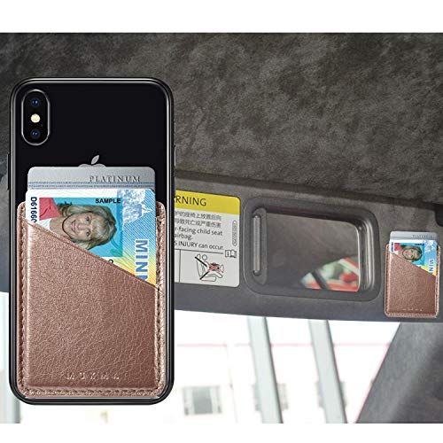 Cell Phone Stick On Wallet Card Holder Phone Pocket for iPhone,Samsung Android and All Smartphones