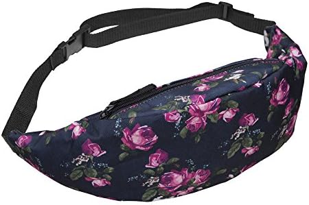 WHO CARES FASHION design white hand pattern women's zipper bag Waist bag fanny packs travelling Bag for men (ROSES)