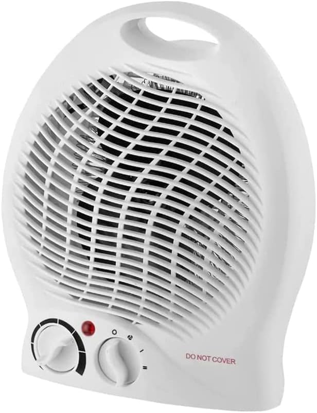 AMAJ Thermo Fan Heater with 2 Heat Settings and Overheat Protection | Portable and Lightweight | 2000W, White and Dark (Thermo Fan Heater 2000W) (004147)
