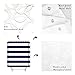 FAMILYDECOR Fabric Shower Curtain: Nautical Stripe Design (Navy and White)