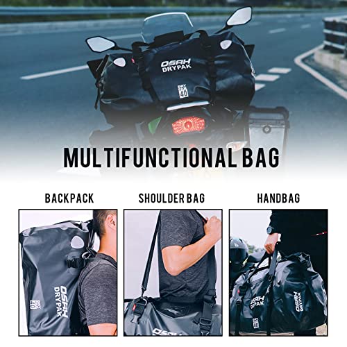 BORLENI Motorcycle Dry Bag Waterproof Motorcycle Luggage Bag Motorcycle Duffel Bag for Skiing