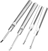Agatige 4PCS U/V Leather Stitching Groover Stainless Steel Edge Beveler Skiving view 6