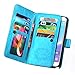 Note 5 Case, Galaxy Note 5 Case, Joopapa Galaxy Note 5 Wallet Case,Pu Leather Case Magnet Wallet Credit Card Holder Flip Cover Case Built-in 9 Card Slots & Stand Case for Samsung Galaxy Note 5 (Blue)