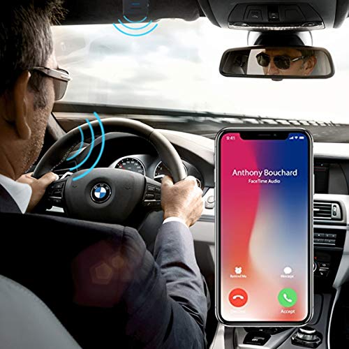 Leyeet 2PCS Speakerphone Hands Free Bluetooth 4.1 Car Kit Handsfree Receiver + Car Charger Music Aux Speaker for Phone Smartphones - Thumbnail 4