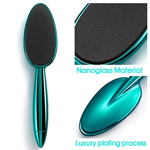 GMAXT Foot File,Q2 Nanoglass Foot Scrubber For Long-Lasting Skin Smoothing Effect, Callus Removal Foot For Dry Feet, Wet Feet, Dead Skin, Hard and Dry Skin,Magical Pedicure Tools (Blue)