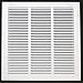 18in X 18in Steel Return Air Filter Grille for 1in Filter - Easy Plastic Tabs for Removable Face/Door - HVAC Duct Cover - Flat Stamped Face - White [Outer Dimensions: 19.75 X 19.75