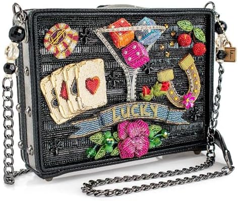 Mary Frances Lucky 7 Beaded Handbag – Novelty Casino-Themed