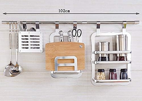 YOIL Perfect Home Furniture Aluminum Material Chopsticks Box Spice Rack Pot Cover Rack Knife Plate Frame Dish Racks, Multi-function Kitchenware Storage Shelves (Color : B+C+D) (Color : A+B+D)