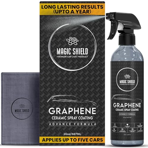 Graphene Ceramic Coating for Cars - High Protection 3 in 1 Spray, Recubrimiento 10h - Tratamiento Ceramico Automotriz con Grafeno Para Maxima Proteccion de Pintura y Brillo en Coches, Motos