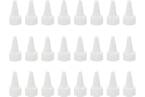 PATIKIL Twist Bottle Caps, 24Pcs 24/410 Squeeze Bottle Cap Replacement Caps for Glue Dispensing Bottles Dispensing Caps Paint
