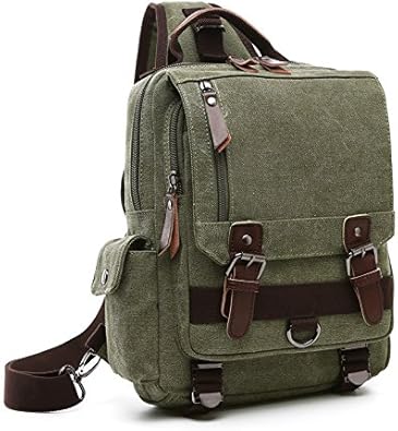 leaper retro messenger bag canvas shoulder backpack travel rucksack sling bag