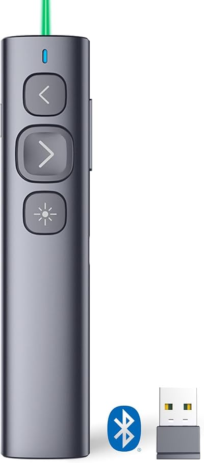 Norwii N95 Presentation Clicker USB-A C Receiver Green
