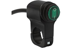 Saihisday Motorcycle Handlebar Toggle Switch Universal 12V 22mm Green Indicator Motorcycle Waterproof Handlebar Switch
